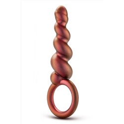 Коричневый анальный стимулятор Spiral Loop Copper Anal Plug - 13,3 см.