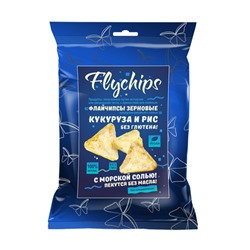Флайчипсы кукурузно-рисовые с солью, зерновые Flychips, 40 г