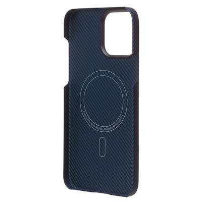 Чехол-накладка - SM009 POSH KEVLAR SafeMag для "Apple iPhone 13 Pro Max" (blue)