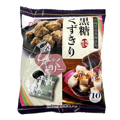 Желе Конняку порционное со вкусом коричневого сахара Yukiguni Aguri, Япония, 160 г Акция