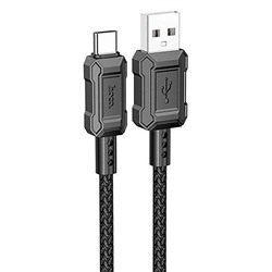 Кабель USB - Type-C Hoco X94 Leader (повр. уп)  100см 3A  (black)