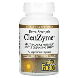 Natural Factors, Сверхмощный ClenZyme, 90 вегетарианских капсул