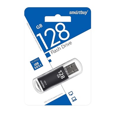 Флэш накопитель USB 128 Гб Smart Buy V-Cut 3.0 (black)
