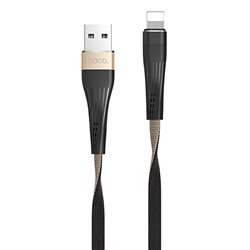 Кабель USB - Apple lightning Hoco U39 (повр. уп)  120см 2,4A  (gold/black)