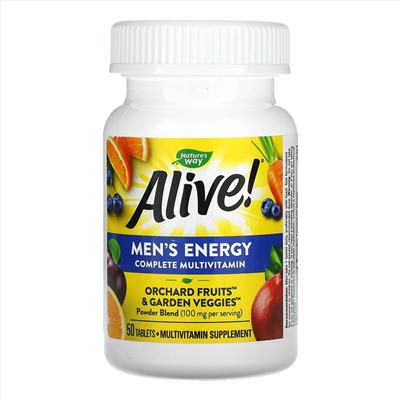 Nature's Way, Alive !, мультивитаминный комплекс для мужчин, 50 таблеток
