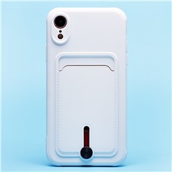 Чехол-накладка - SC304 с картхолдером для "Apple iPhone XR" (white) (208680)