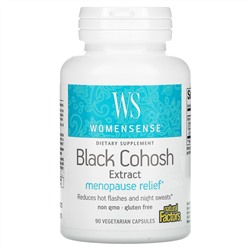 Natural Factors, WomenSense, Black Cohosh Extract, Menopause Relief, 90 Vegetarian Capsules