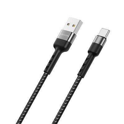 Кабель USB - Type-C Borofone BX34 Advantage (повр. уп)  100см 3A  (black)