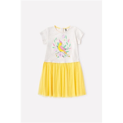 Платье для девочки Crockid КР 5743 светло-бежевый меланж, солнечный к333