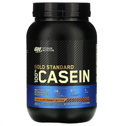Optimum Nutrition, Gold Standard, 100% казеин, шоколадно-арахисовое масло, 907 г (2 фунта)