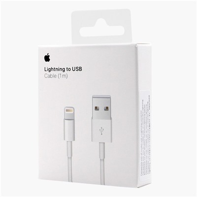 Кабель USB - Apple lightning ORG MD818  100см 2A (C) (white)