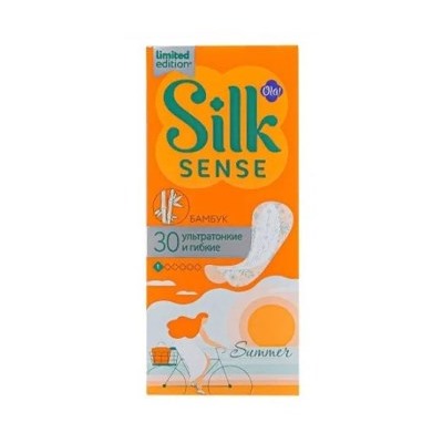 Прокладки Ola! Silk Sense Light тонкие ежеднtdyst стринг-мультиформ ароматизированные Бамбук 30 шт