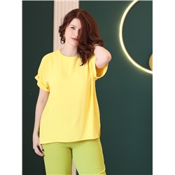 Желтая блузка женская больших размеров