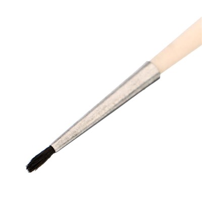 Кисть для рисования, Белка круглая № 0 (диаметр обоймы 1 мм; длина волоса 5 мм), деревянная ручка, Calligrata