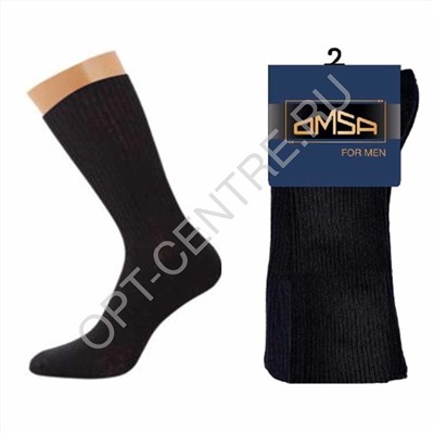 302 Comfort OMSA Хлопковые мужские носки с широкой и комфортной резинкой, однотонные.