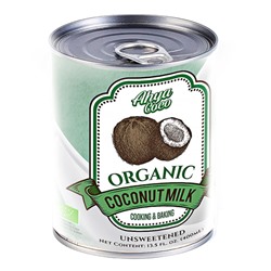 Молоко кокосовое органическое, жирность 17-19% Ahya, 400 мл