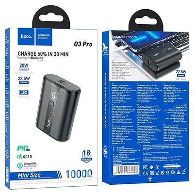 Внешний аккумулятор Hoco Q3 Pro PD 10000mAh Micro/USB/Type-C/USB/USB-C (black)