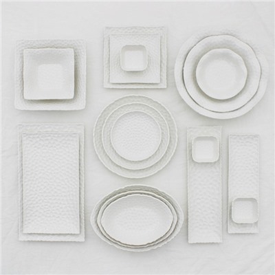 Блюдо керамическое сервировочное «Воздушность», 35,5×10,5×2.5 см, цвет белый