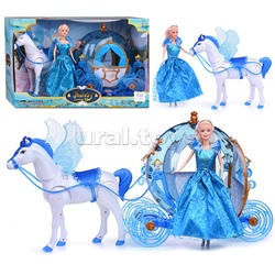 Карета "Рождество" с лошадкой, в коробке
