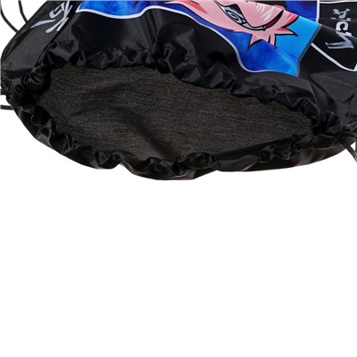 Мешок для обуви 480х380, Naruto, универсальный, чёрный
