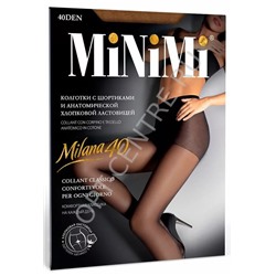 Milana 40 MiNiMi Женские колготки 40 ден с легким поддерживающим эффектом. Усиленная верхняя часть в виде шортиков  и невидимый мысок.