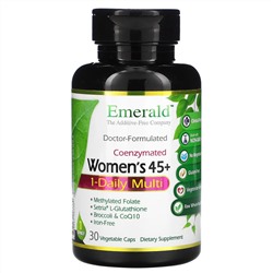 Emerald Laboratories, мультивитаминный комплекс для женщин от 45 лет, для приема 1 раз в день, коферментная формула, 30 вегетарианских капсул