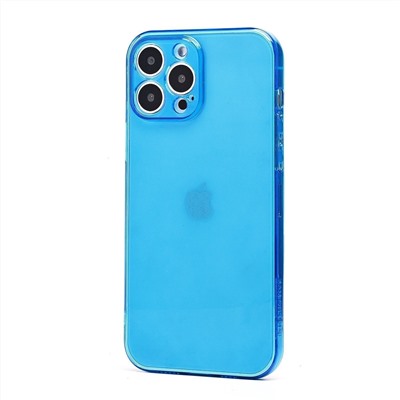 Чехол-накладка - SC344 для "Apple iPhone 13 Pro Max" (transparent/blue) (232035)