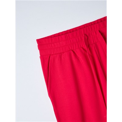 Легкие спортивные брюки облегающего силуэта Красный
