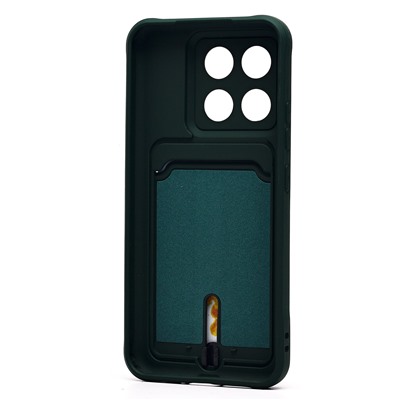 Чехол-накладка - SC304 с картхолдером для "Xiaomi 14" (dark green) (224942)