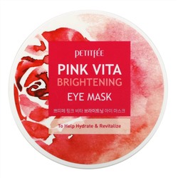 Petitfee, Pink Vita Brightening Eye Mask, 60 Pieces