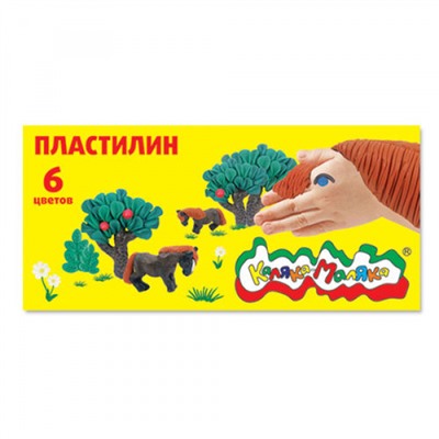 Пластилин   6цв 90гр.  ПКМ06 Каляка-Маляка