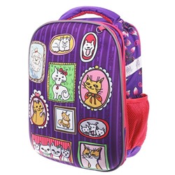 Рюкзак кошки и собачки фиолетовый вес 704г. 30х20х40