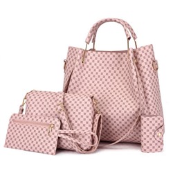 Набор сумок из 4 предметов, арт А94, цвет:розовый