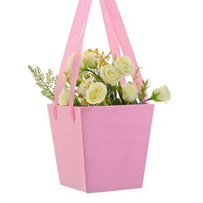 Коробка подарочная для цветов / W-1 /уп 90/розовая
