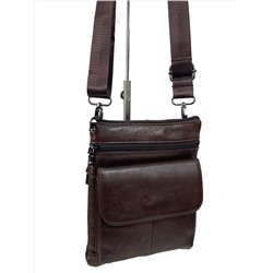 Мужская сумка планшет из натуральной кожи, цвет коричневый