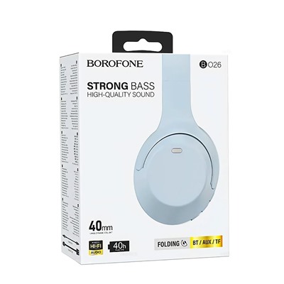 Bluetooth-наушники полноразмерные Borofone BO26 Delightful (повр. уп.) (blue)