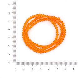 Бусины Ронделли 3мм 32 т.оранжевый (ок.125шт)