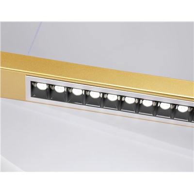 Подвесной светодиодный светильник с пультом управления FL51488 WH/GD белый/золото 62W 3000K-6400K D600*1000 (ПДУ ИК)