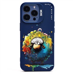 Чехол-накладка - SC335 для "Apple iPhone 13 Pro"  (овечка) (dark blue) (227062)