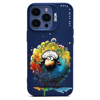 Чехол-накладка - SC335 для "Apple iPhone 13 Pro"  (овечка) (dark blue) (227062)