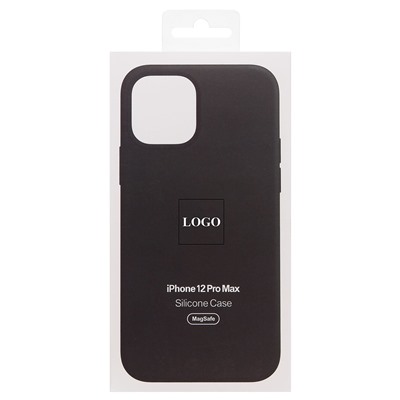 Чехол-накладка ORG Silicone Case SafeMag с анимацией для "Apple iPhone 12 Pro Max" (чёрный)