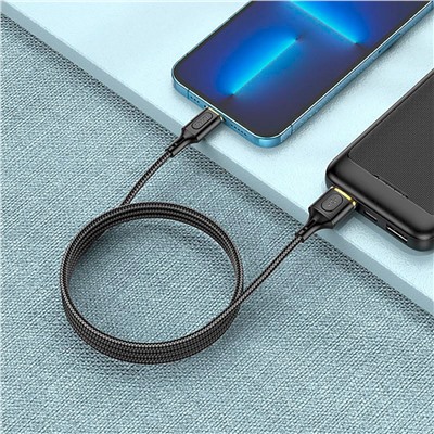 Кабель USB - Apple lightning Hoco X95 Goldentop  100см 2,4A  (black)