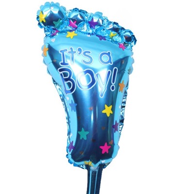 Фольгированный воздушный шар Ножка (голубой)