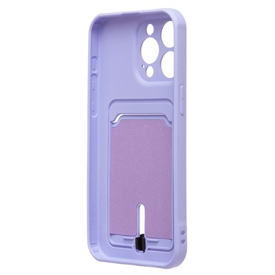 Чехол-накладка - SC304 с картхолдером для "Apple iPhone 15 Pro Max" (light violet) (228135)