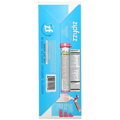 Zipfizz, Healthy Energy Mix With Vitamin B12, Pink Grapefruit, 20 Tubes, 0.39 oz (11 g) Each