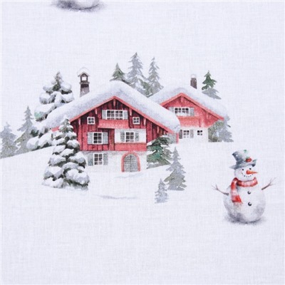 Постельное бельё "Этель" Funny snowman 2 сп 175х215 см, 200х220 см,70х70 см -2 шт,поплин 125 г/м2