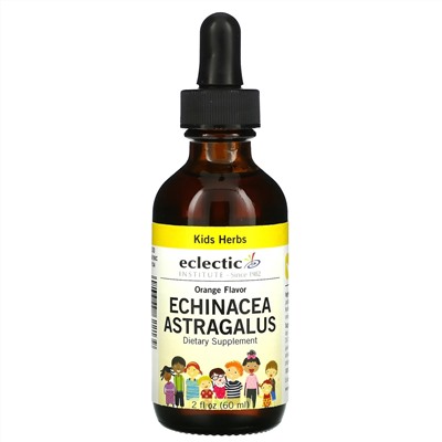 Eclectic Institute, Kid Herbs, Echinacea, Astragalus, Orange, 2 fl oz (60 ml)