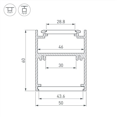 Профиль SL-ARC-5060-D1000-A90 BLACK (дуга 1 из 4) (Arlight, Алюминий)