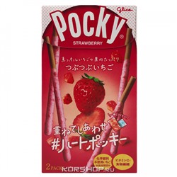 Палочки с клубникой Pebbly Strawberry Pocky Glico, Япония, 55 г Акция