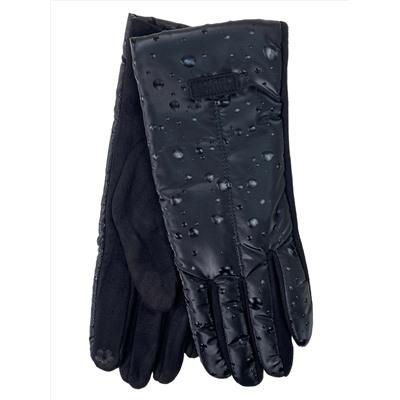Комбинированные женские перчатки, цвет черный